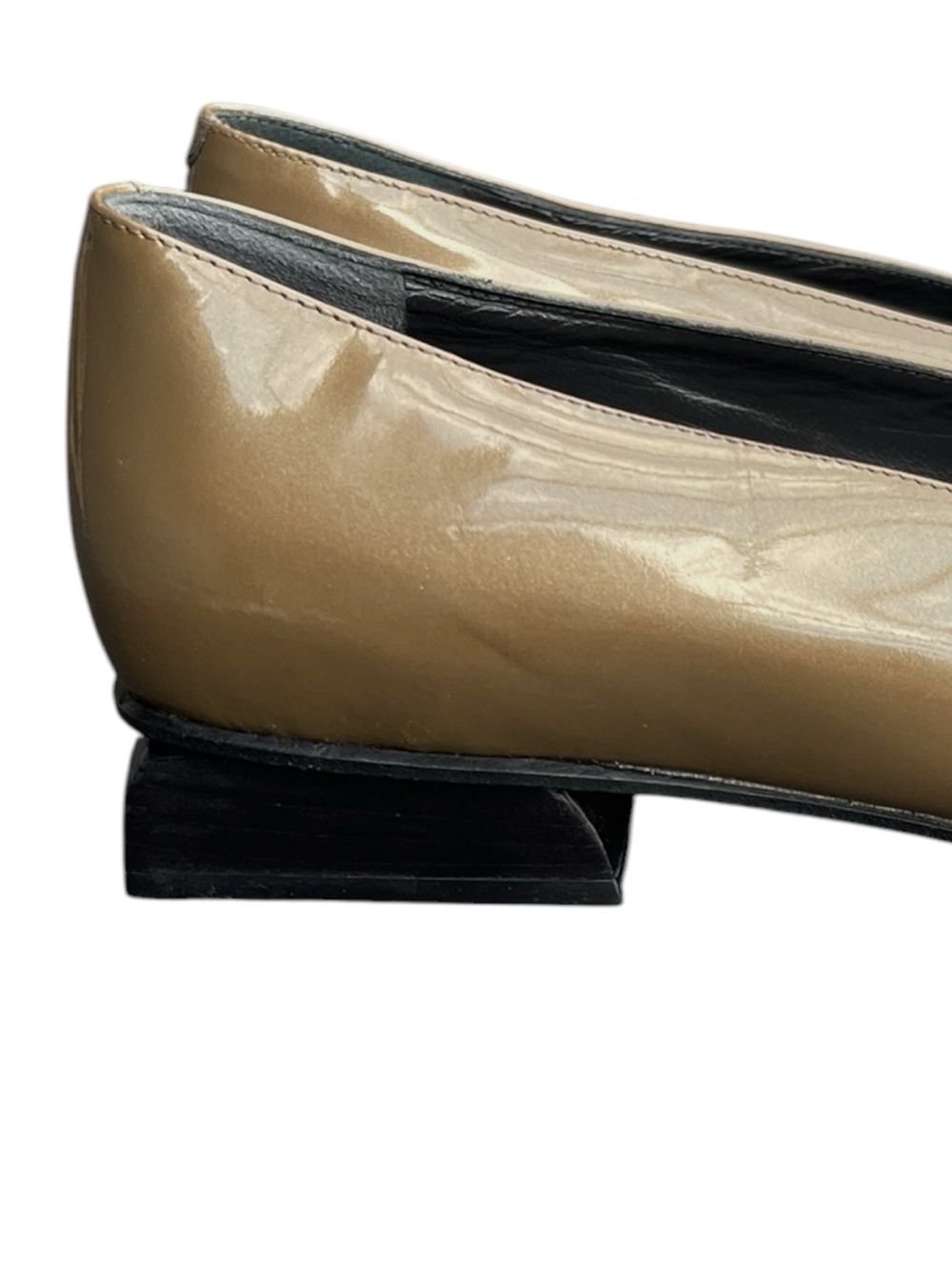 New Vintage Bally Trives Bronze Square Heel/Toe Patent Leather Loafer (5.5) - Picture 5 of 14